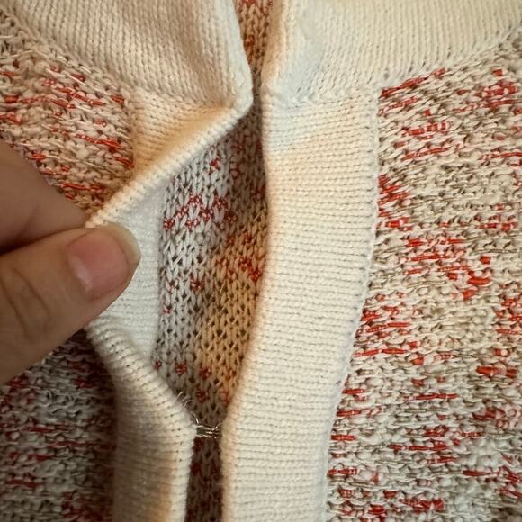 Kasper Pink White Trim Crochet 3/4 Sleeve Faux Pocket Cardigan Jacket Sz 2X - Picture 3 of 8